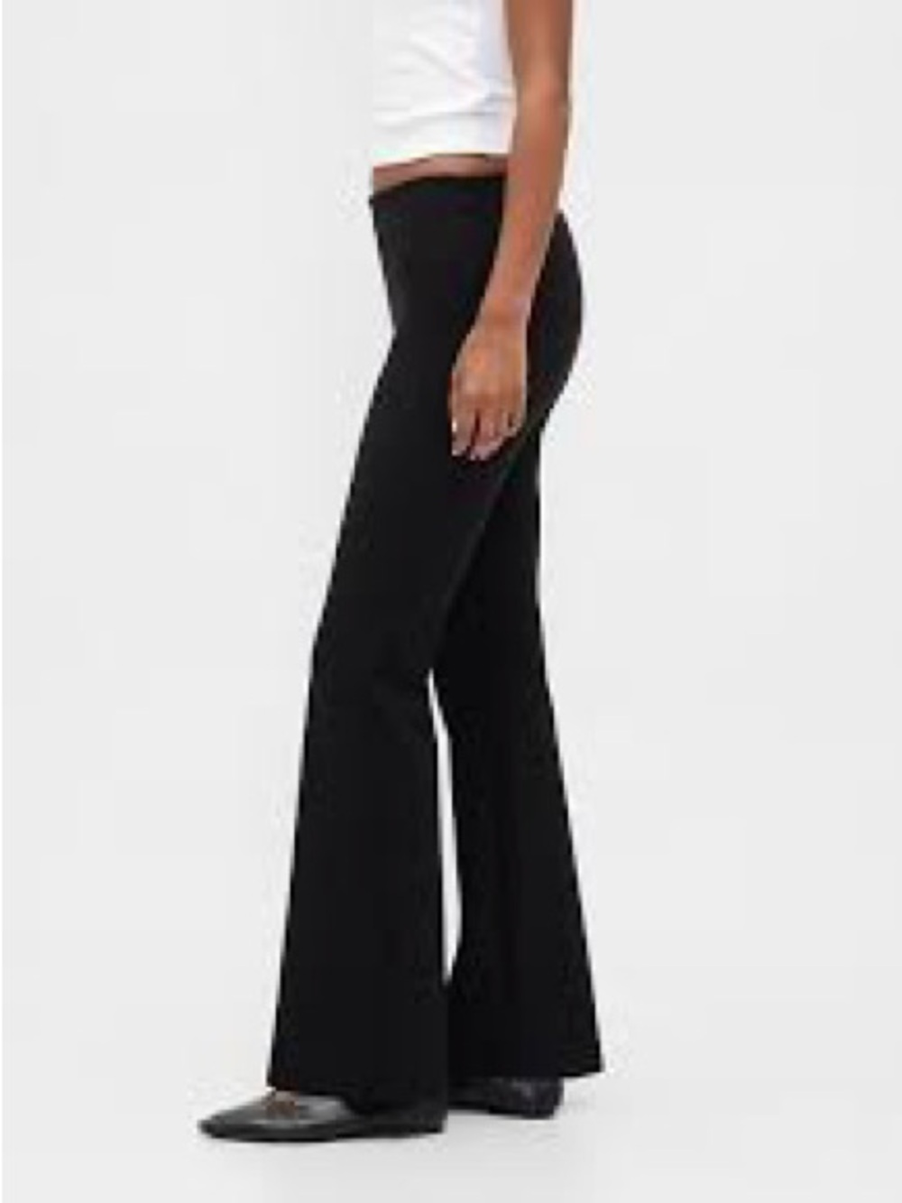 NWOT Gap low rise double knit flare pants - Picture 2 of 5
